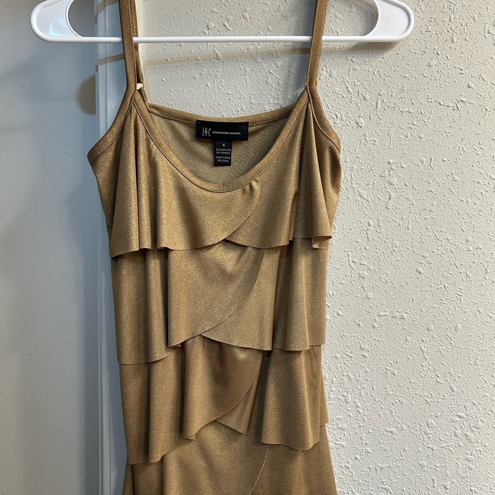 INC International Concepts Metallic Gold